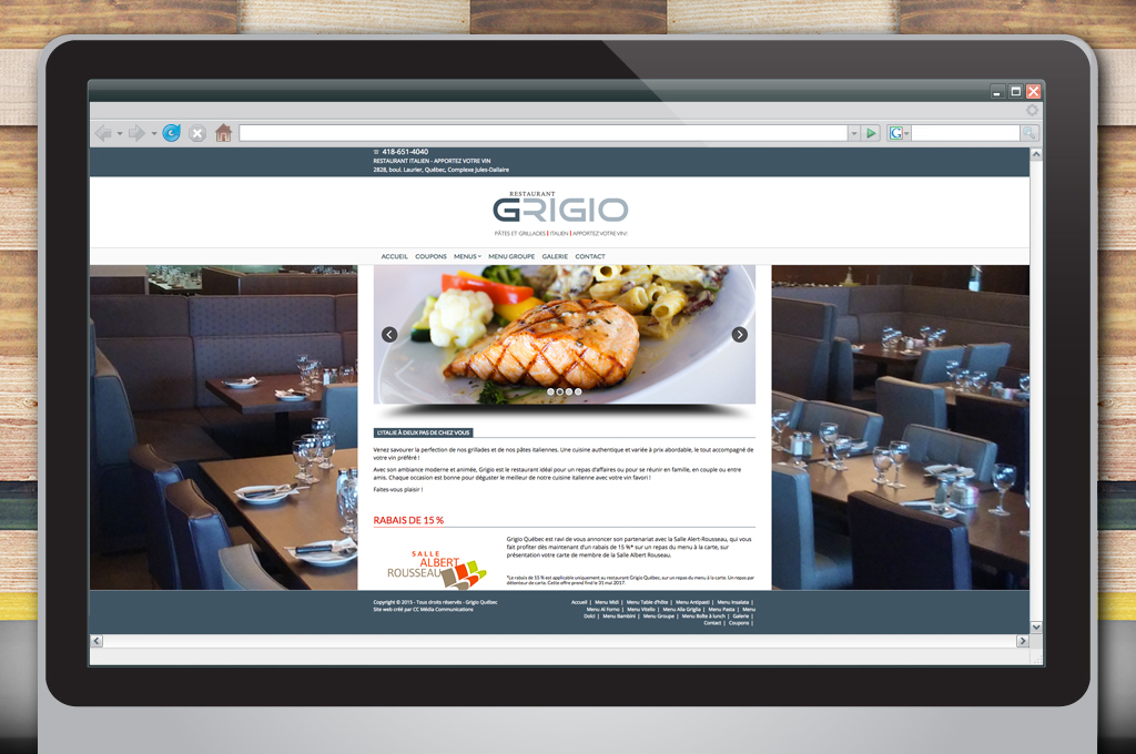 Restaurant Grigio Site web2